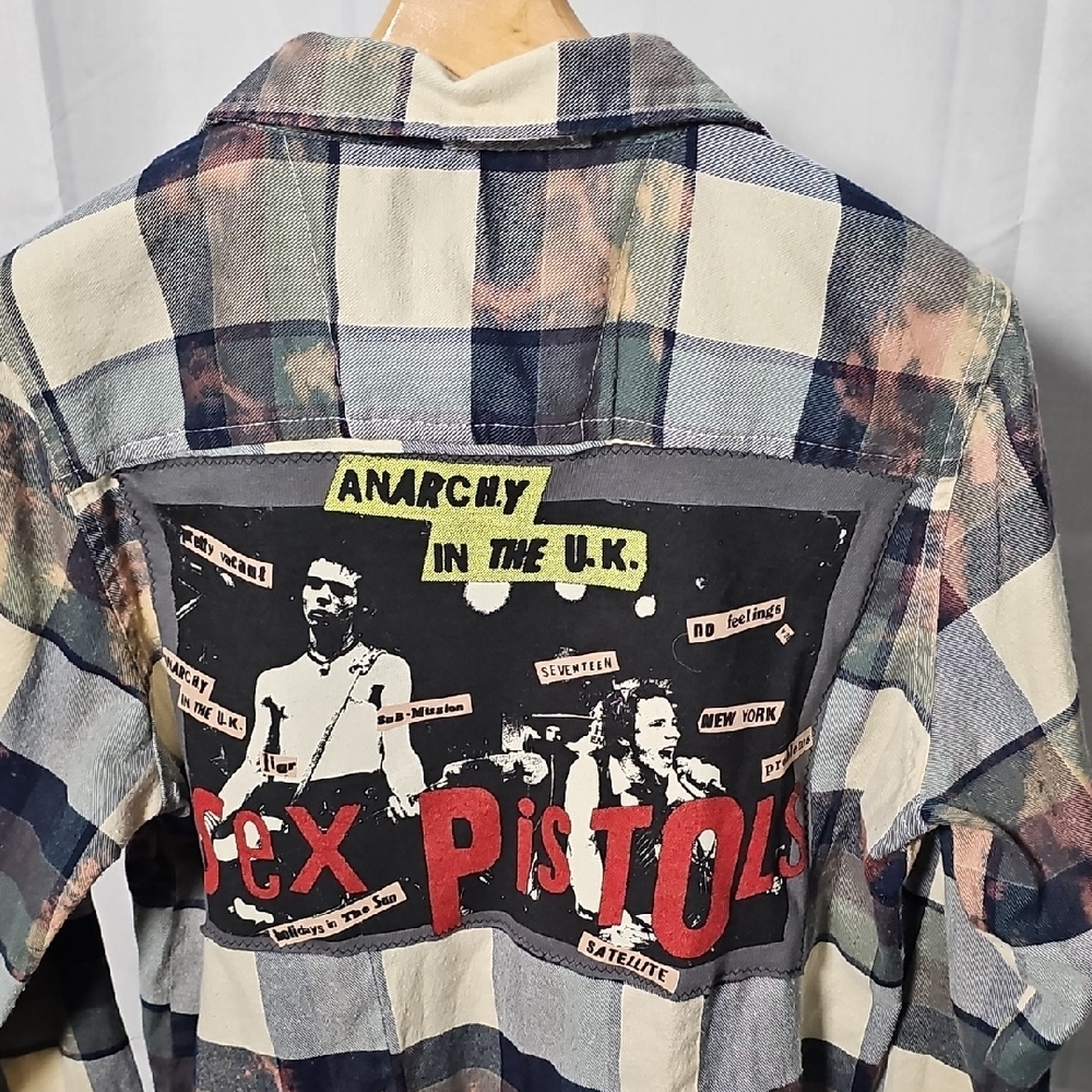 UNISEX SEX PISTOLS GRUNGE FLANNEL SM-LG - Picture 4 of 8